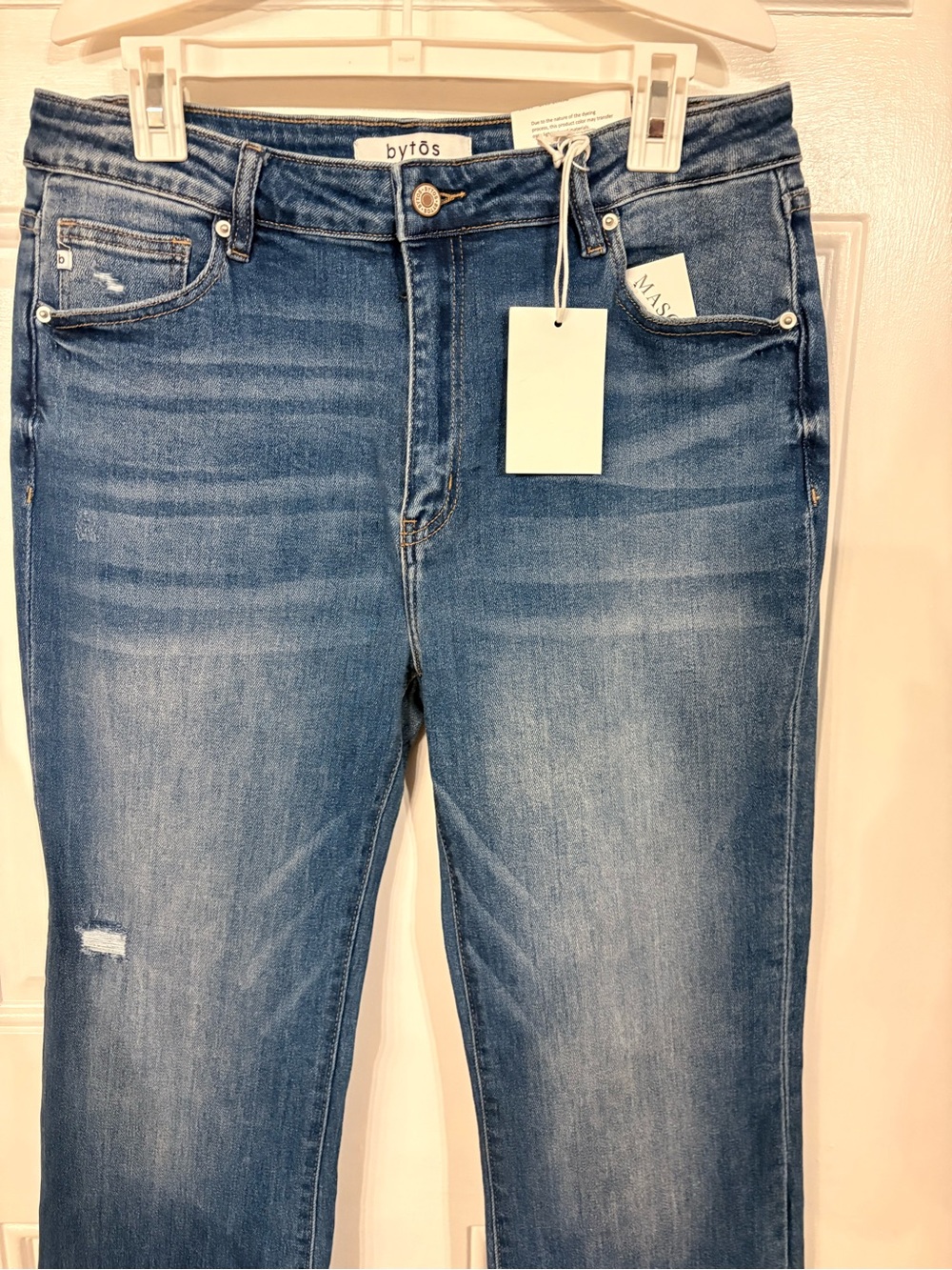 BYTÖS Women's Straight Leg Jeans in Medium Blue